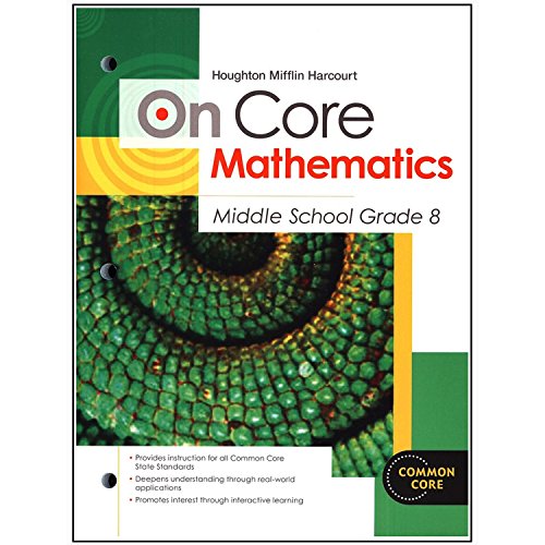 Houghton Mifflin Harcourt On Core Mathematics Reseller Package Grade 8