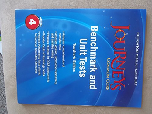 Journeys Benchmark and Unit Tests Teacher's Edition Grade 4