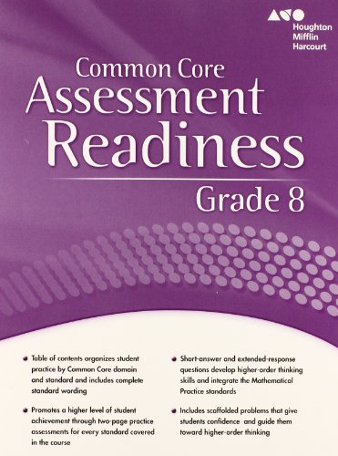 Holt McDougal Mathematics Assessment Readiness Workbook Grade 8