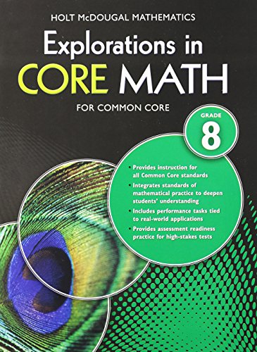 Common Core Student Edition Grade 8 2014 (Explorations in Core Math) [Paperback] Holt Mcdougal