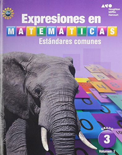 Houghton Mifflin Harcourt Spanish Math Expressions Student Activity Book (Softcover), Volume 1 Grade 3 2013
