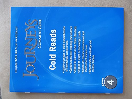 Houghton Mifflin Harcourt Journeys Cold Reads Grade 4