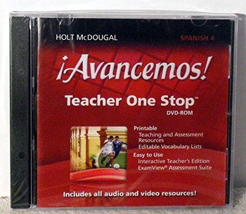 Â¡Avancemos! Teacher One Stop Planner DVD-ROM Level 4 2013