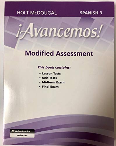 Holt McDougal Avancemos Modified Assessment Level 3