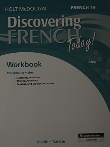 Holt McDougal Discovering French Today Student Edition Workbook Level 1A
