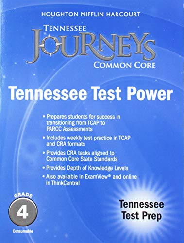 Houghton Mifflin Harcourt Journeys Tennessee Test Prep Student Grade 4