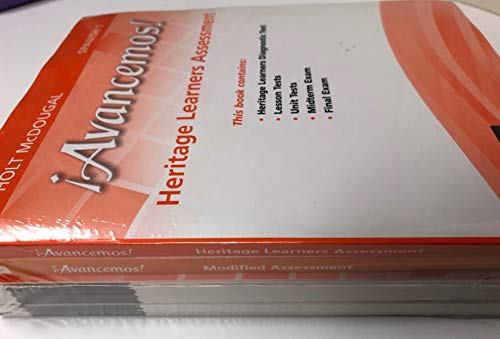 Holt McDougal Avancemos Differentiated Assessment Program Level 1A/1B/1