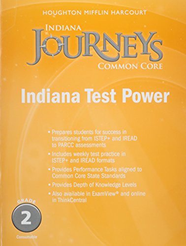 Houghton Mifflin Harcourt Journeys Indiana Test Prep Student Edition Grade 2
