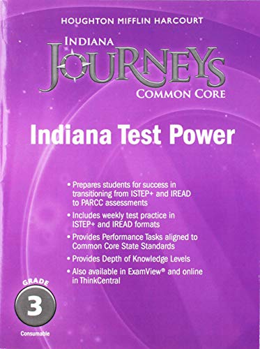 Houghton Mifflin Harcourt Journeys Indiana Test Prep Student Edition Grade 3