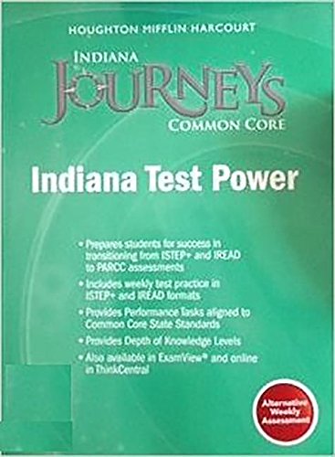 Houghton Mifflin Harcourt Journeys Indiana Test Prep Student Edition Grade 4
