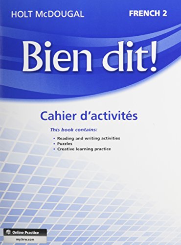 Bien dit! Cahier dâ€™activitÃ©s Student Edition Level 2