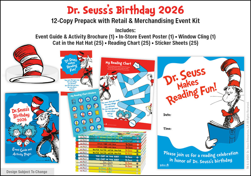 Dr. Seuss's Birthday 2026 12-Copy Pre-Pack with Retail Merch & Event Kit Spring