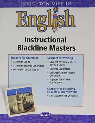 Grade 3, English, Instructional Blackline Masters (HM ENGLISH) [Textbook Binding] n/a
