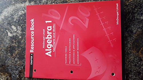 Algebra 1: Concepts and Skills: Resource Book Chapter 4 [Paperback]