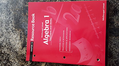 Algebra 1: Concepts and Skills: Resource Book Chapter 12 [Paperback]