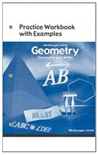 Geometry: Concepts and Skills: Practice Workbook with Examples [Paperback] MCDOUGAL LITTEL