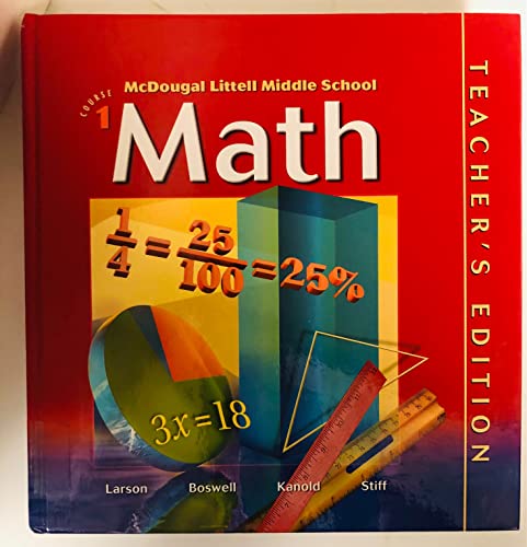 Math Course 1, Teacher's Edition [Hardcover] Ron Larson