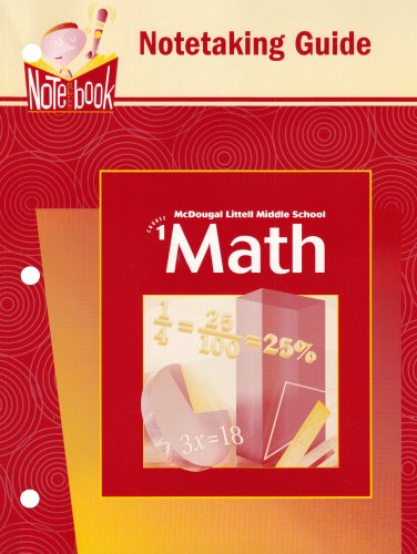 McDougal Littell Middle School Math: Notetaking Guide Course 1 [Paperback] MCDOUGAL LITTEL