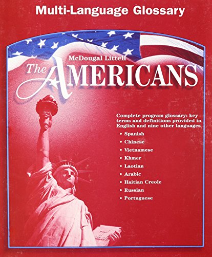 The Americans: Multi-Language Glossary [Paperback] McDougal Littel