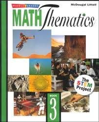 Math Thematics Middle Grades Book 3 Teacher S Edition [Hardcover] Billstein