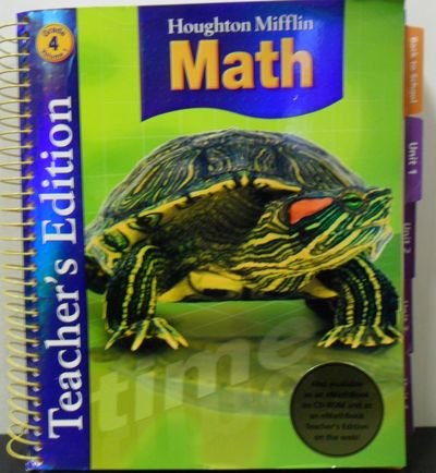 Houghton Mifflin Math, Grade 4, Vol. 1, Teacher's Edition [Spiral-bound] HOUGHTON MIFFLIN