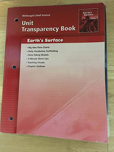 Science Earth's Surface Unit Transparency Book Grades 6-8 Mcdougal Littel