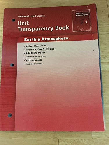 Science Earth's Atmosphere Unit Transparency Book Grades 6-8 Mcdougal Littel