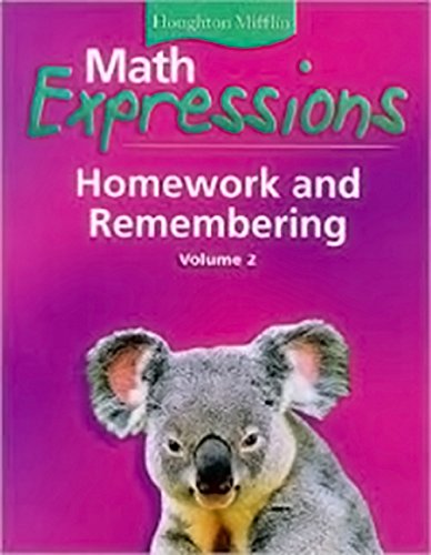 Math Expressions Hmewk&Rembr Consm L1 V2