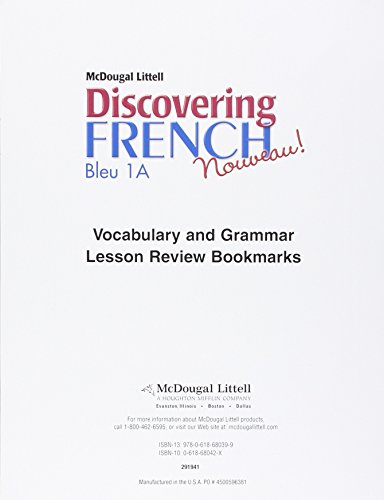 Discovering French, Nouveau! Lesson Review Bookmarks Premiere Partie Level 1A