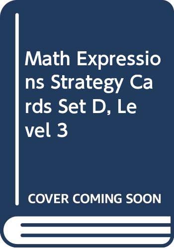 Math Expressions Strategy Cards, Set D Level 3