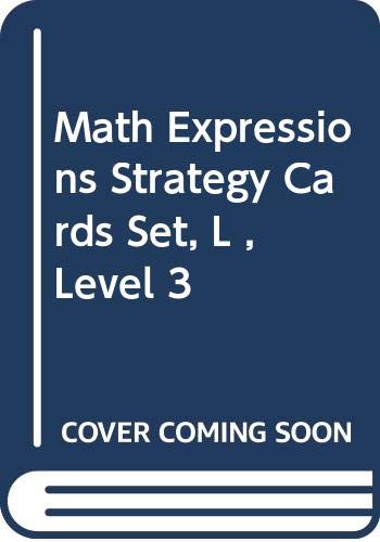 Math Expressions Strategy Cards, Set L Level 3