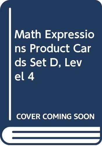 Houghton Mifflin Math Expressions Product Cards, Set D Level 3/4