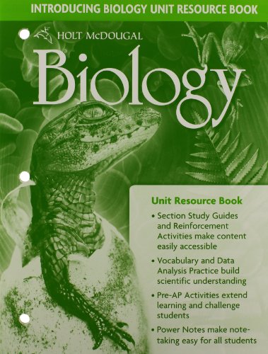 Holt McDougal Biology: Unit Resource Book Introducing Biology [Paperback] MCDOUGAL LITTEL