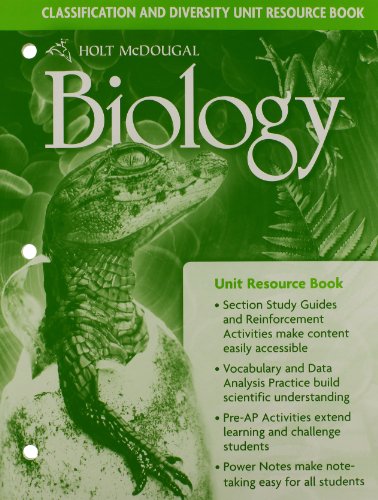 Holt McDougal Biology: Unit Resource Book Classification and Diversity [Paperback] MCDOUGAL LITTEL