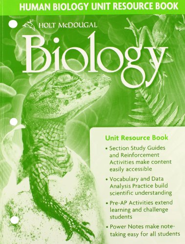 Holt McDougal Biology: Unit Resource Book Human Biology [Textbook Binding] MCDOUGAL LITTEL