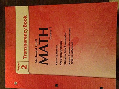 McDougal Littell Math Course 1: Chapter Transparency Book Chapter 2 [Paperback] McDougal Littel