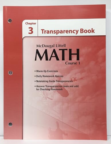 McDougal Littell Math Course 1: Chapter Transparency Book Chapter 3 [Hardcover]