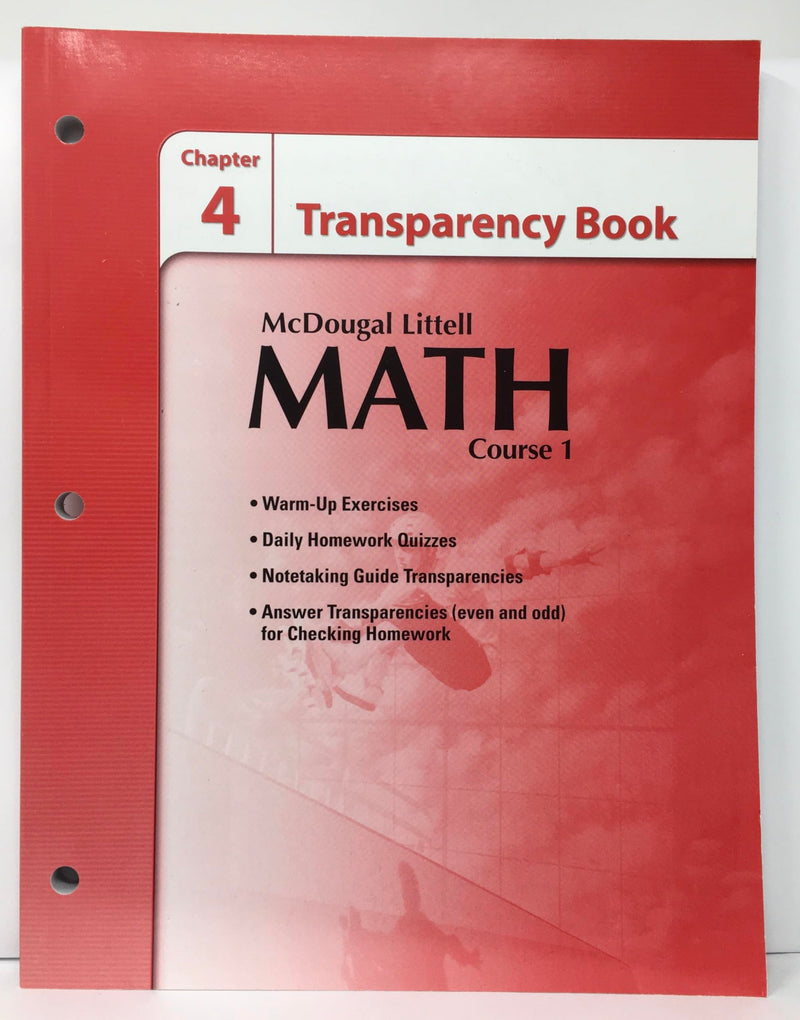 McDougal Littell Math Course 1: Chapter Transparency Book Chapter 4