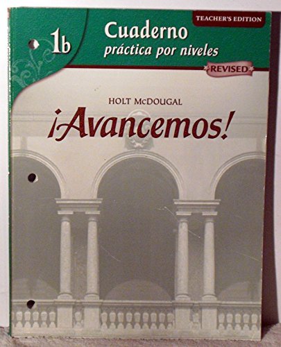 McDougal Littell Ã­Avancemos! Cuaderno: Practica por niveles Workbook Teacher'sEdition Level 1B