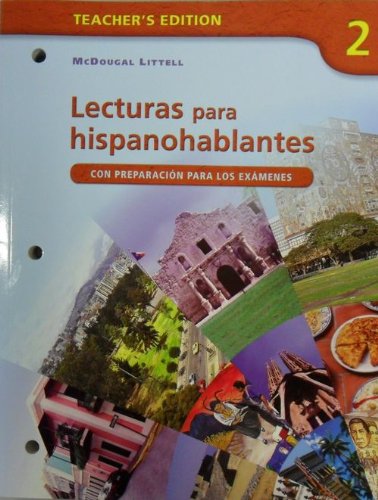 McDougal Littell Ã­Avancemos! Lecturas para hispanohablantes Workbook Teacher'sEdition Level 2