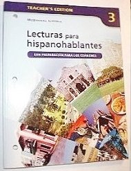 McDougal Littell Ã­Avancemos! Lecturas para hispanohablantes Workbook Teacher'sEdition Level 3