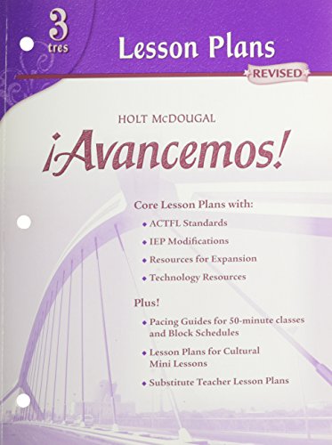 Lesson Plans (Avancemos!, Level 3) (Spanish Edition) [Paperback] ML