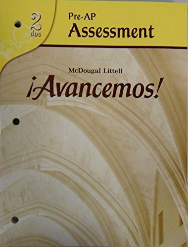 McDougal Littell Ã­Avancemos! Pre-AP Assessment Level 2