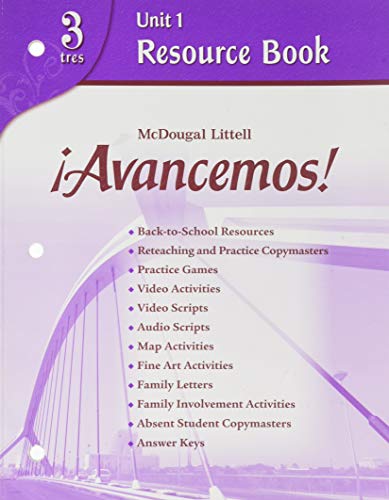 McDougal Littell Ã­Avancemos! Unit Resource Book 1 Level 3