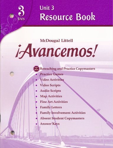 McDougal Littell Ã­Avancemos! Unit Resource Book 3 Level 3