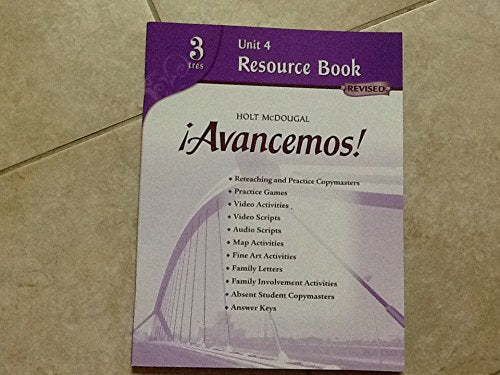McDougal Littell Ã­Avancemos! Unit Resource Book 4 Level 3