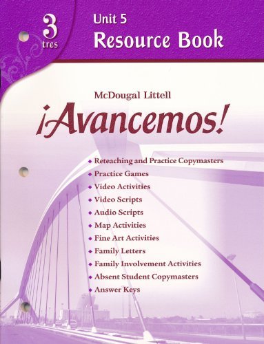 McDougal Littell Ã­Avancemos! Unit Resource Book 5 Level 3