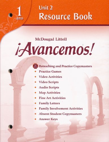 McDougal Littell Ã­Avancemos! Unit Resource Book 2 Level 1