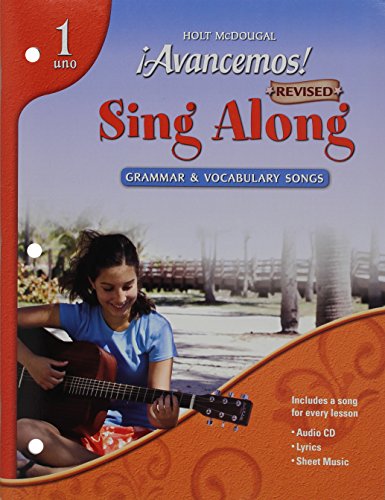McDougal Littell Ã­Avancemos! Sing-Along Grammar & Vocabulary Songs Audio CDwith Booklet Levels 1A/1B/1
