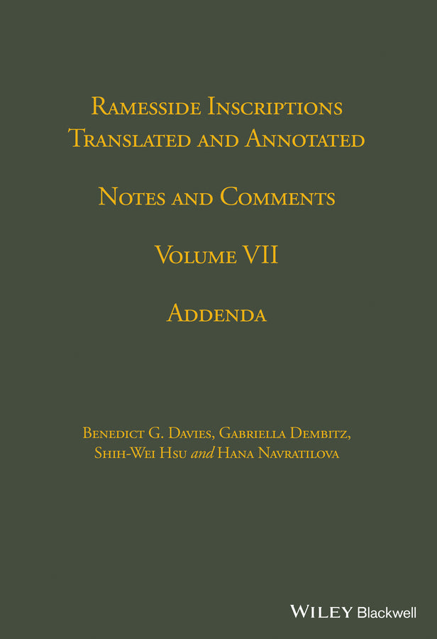 Ramesside Inscriptions, Addenda